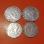 Zestaw 2 i 5 marek Hindenburg 1935 - 1939/III Rzesza 4 szt/Srebro