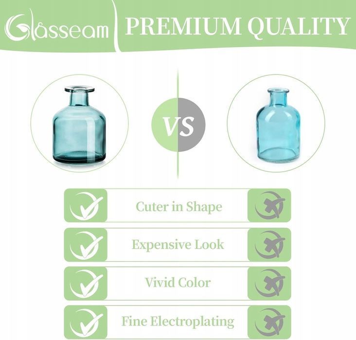 6x Wazon Dekoracyjny Na Kwiaty Trawę Pampasową Ozdobny