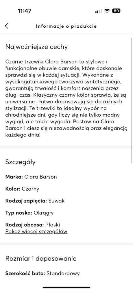 Botki Clara Barson roz 41