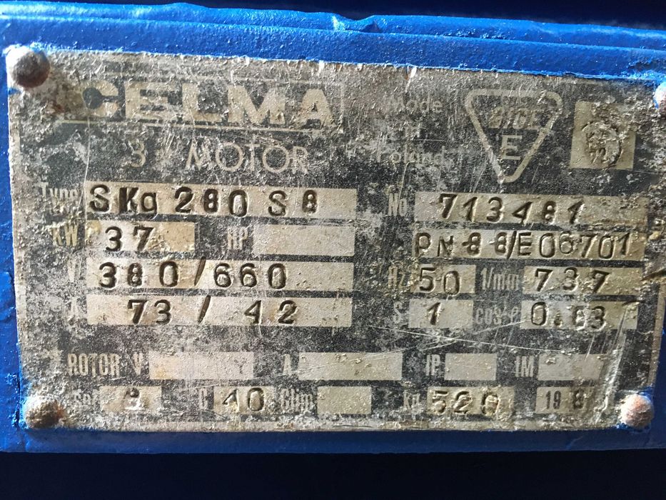 Silnik  elektryczny 37 kW 730 obr/min