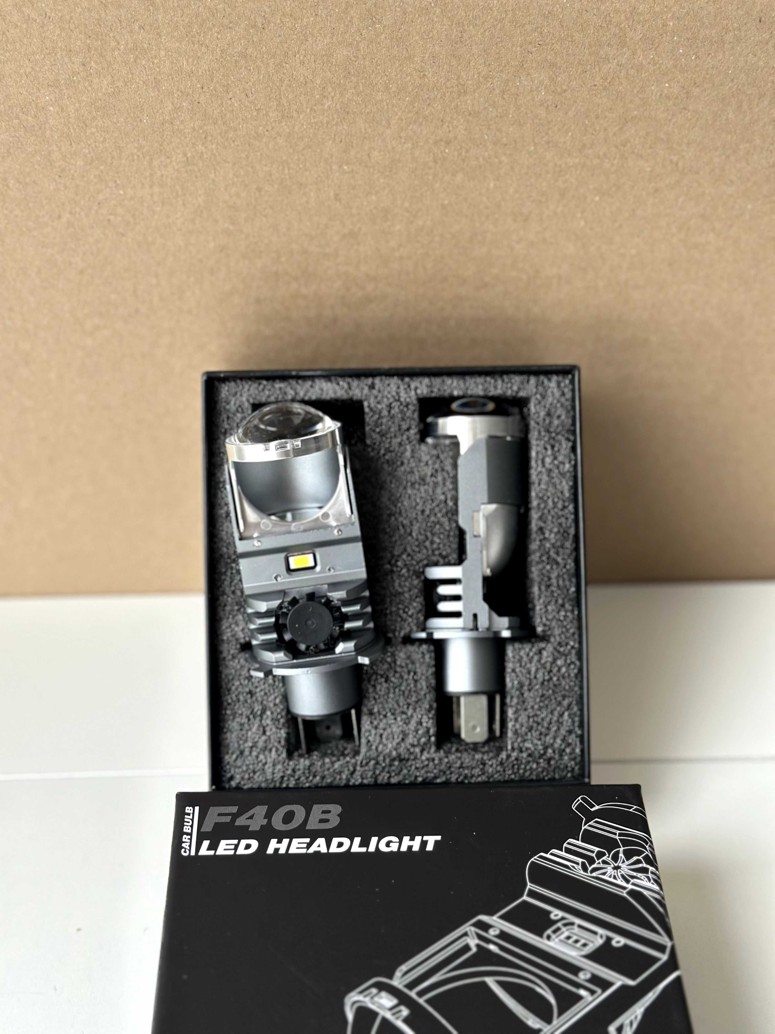Автосвет лед BI-LED мини линзы міні лінзи F40b н4 H4. Ціна за пару