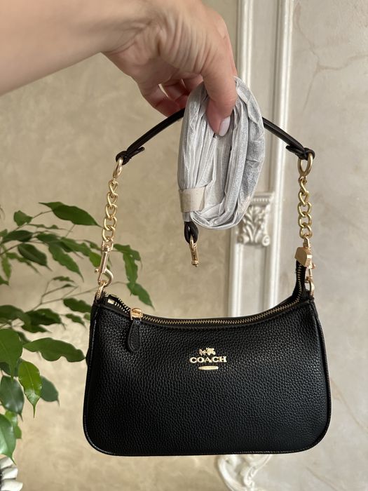 Сумка шкіряна coach/Коуч Тері