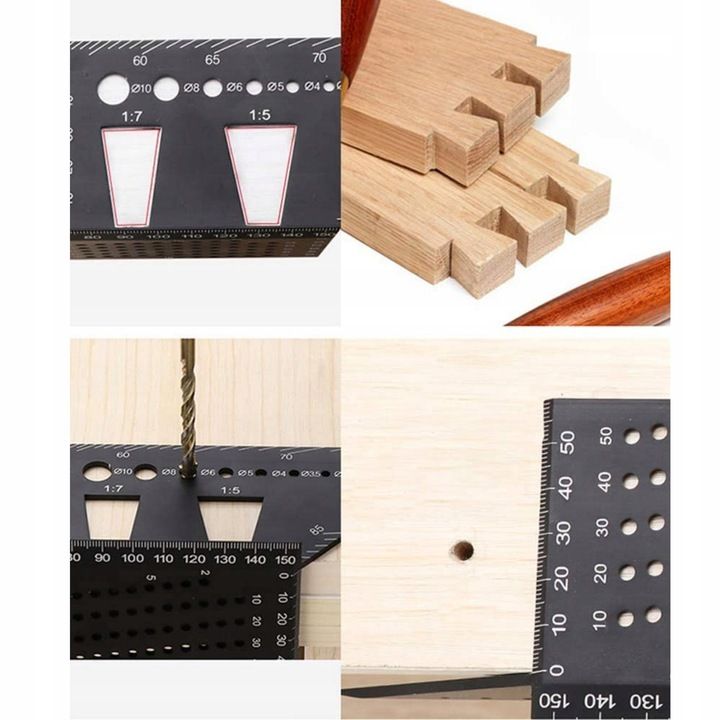 Kątownik Japoński Aluminiowy Stolarski 3d Przymiar