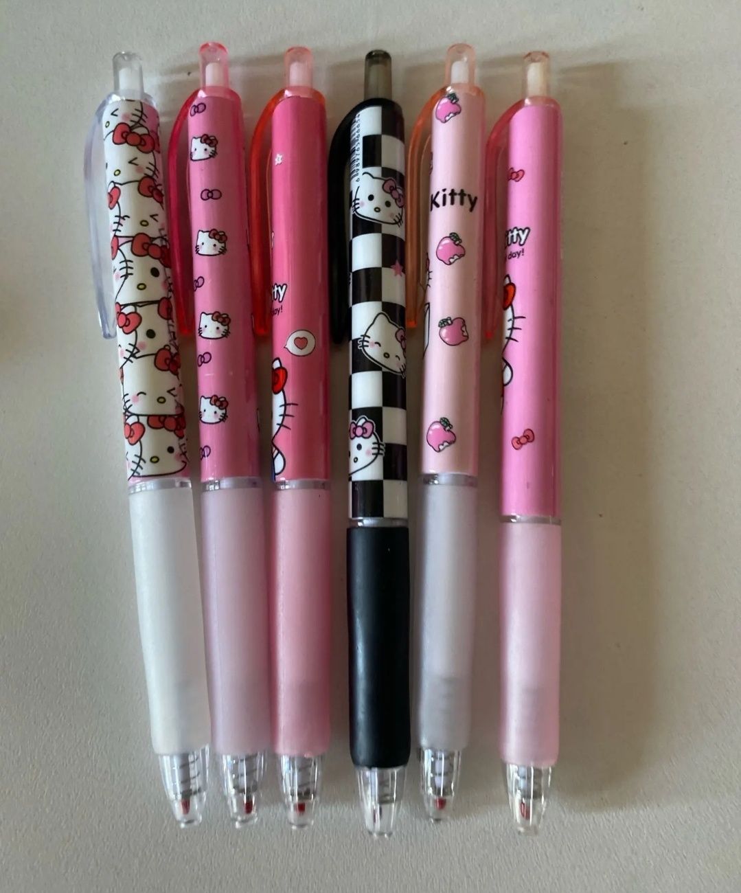 Набір гелевих ручкок з Хеллоу Кітті 6 шт. Hello Kitty gel pens Sanrio