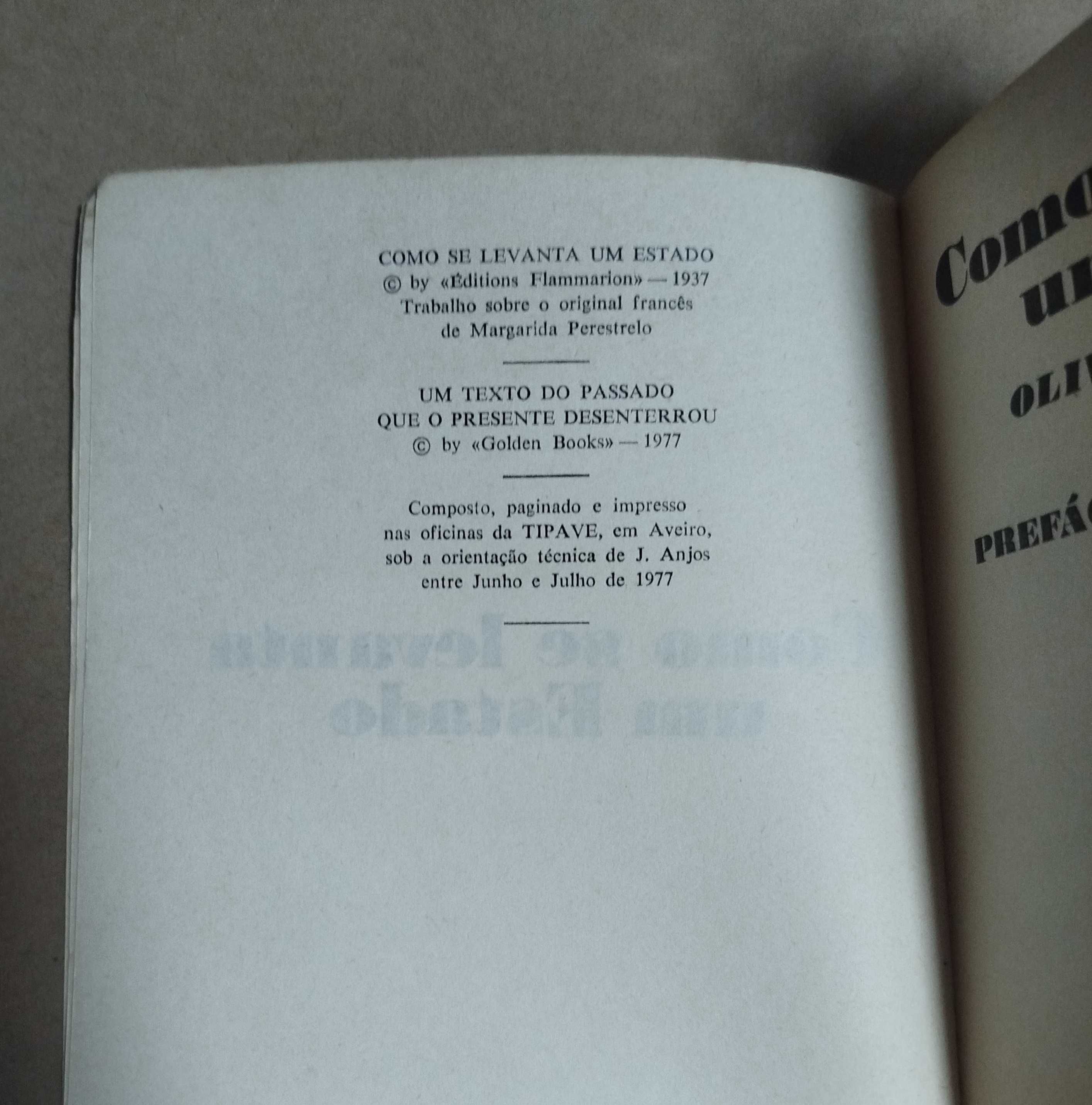 Livro "Como se levanta um Estado"