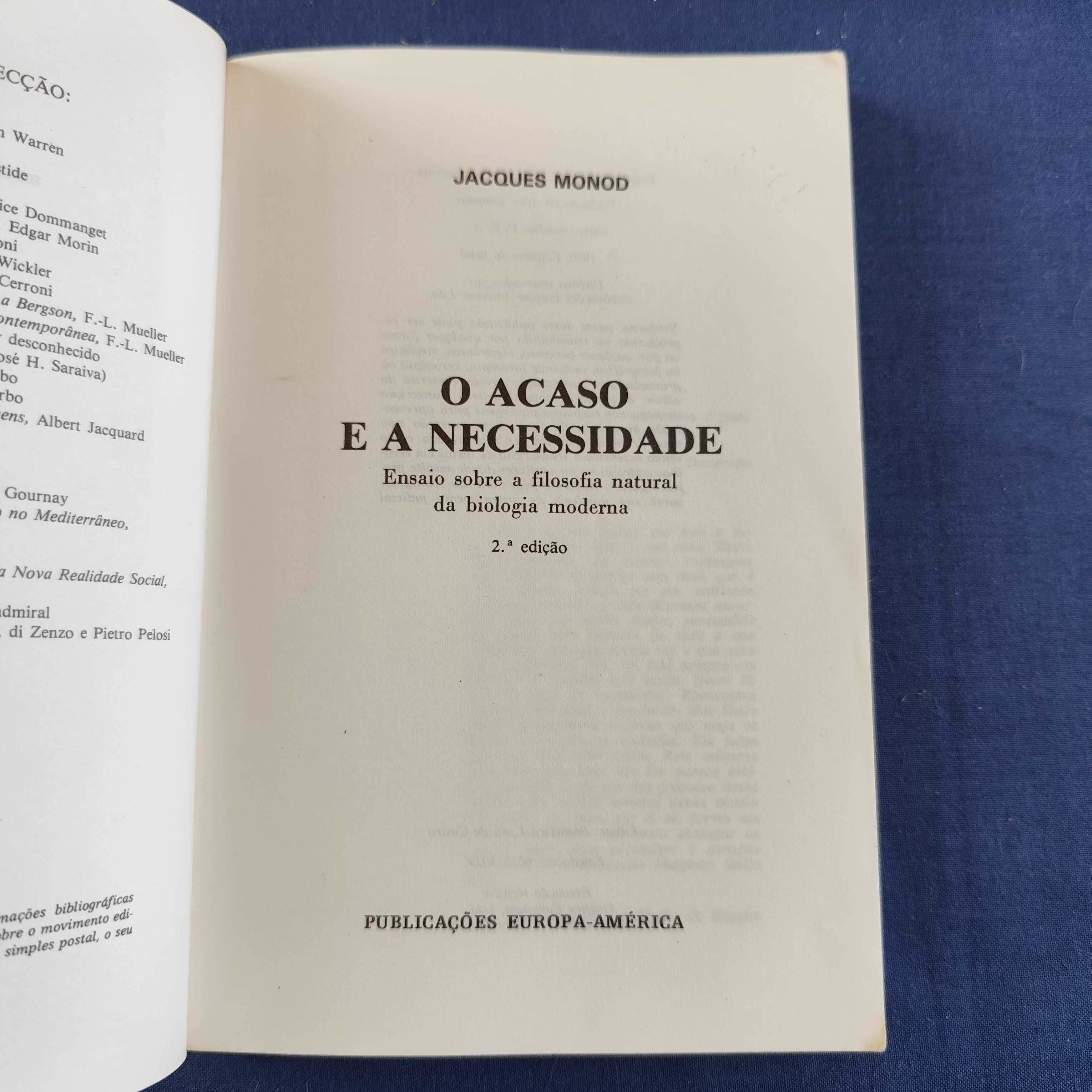 Jacques Monod - O Acaso e a Necessidade