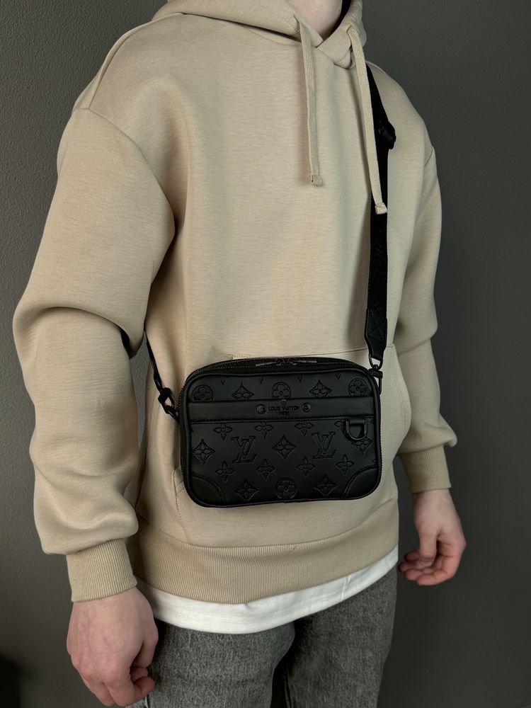 Мужская сумка Louis Vuitton чоловіча сумка бананка барсетка месенджер