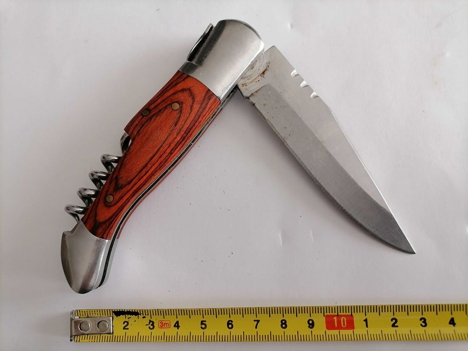 Canivete Coleção Caça Laguiole/Tipo ? com Saca Rolhas - Cabo Madeira