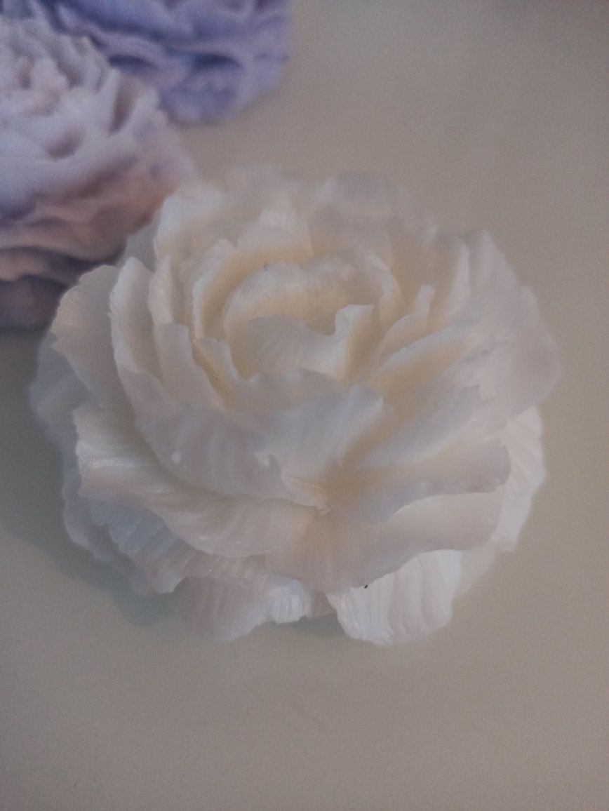 Mydełko glicerynowe handmade, kwiat piwonii, zapachowe