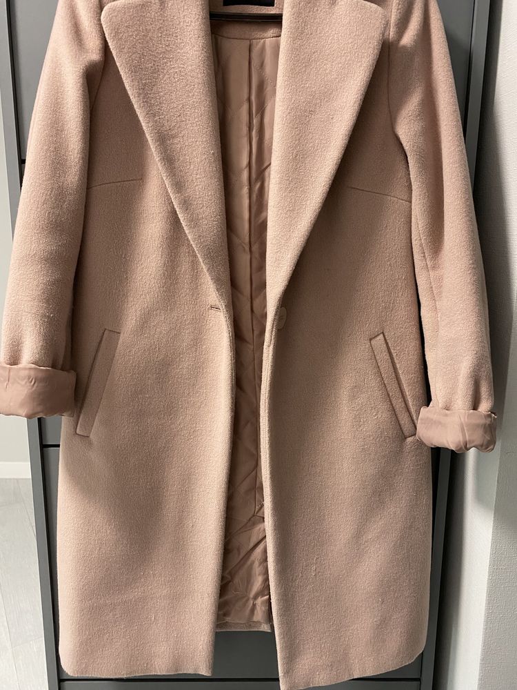 Пальто жіноче xs пудрового кольору top secret