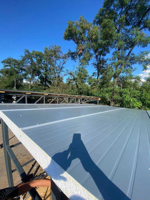 Сендвіч панелі покрівельні ( пінопласт, Вата)