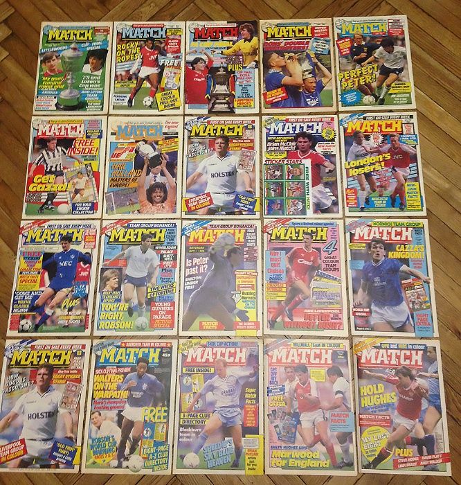"MATCH" - коллекция английских футбольных журналов 1987-1989 годов.