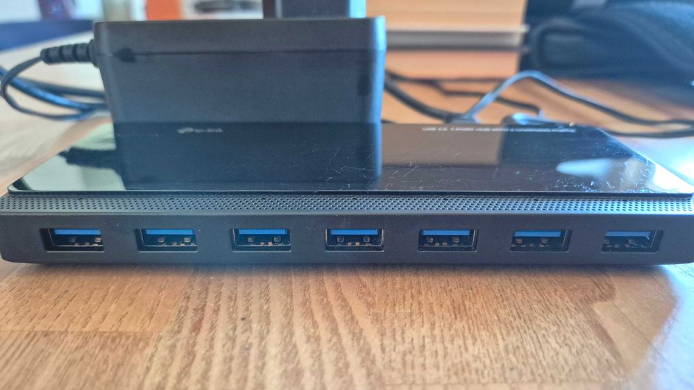 Hub TP-LINK UH720 USB 3.0, Aktywny + zasilacz 40W