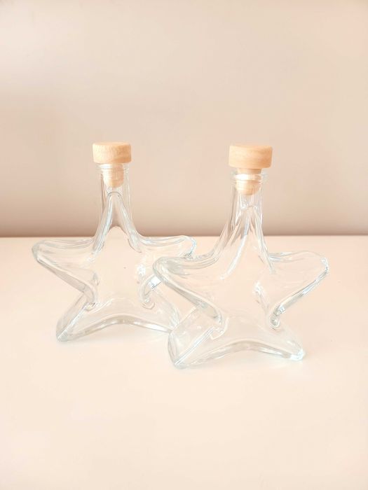 flakoniki zestaw 2sztuki butelek buteleczki buteleczka fiolka gwiazda