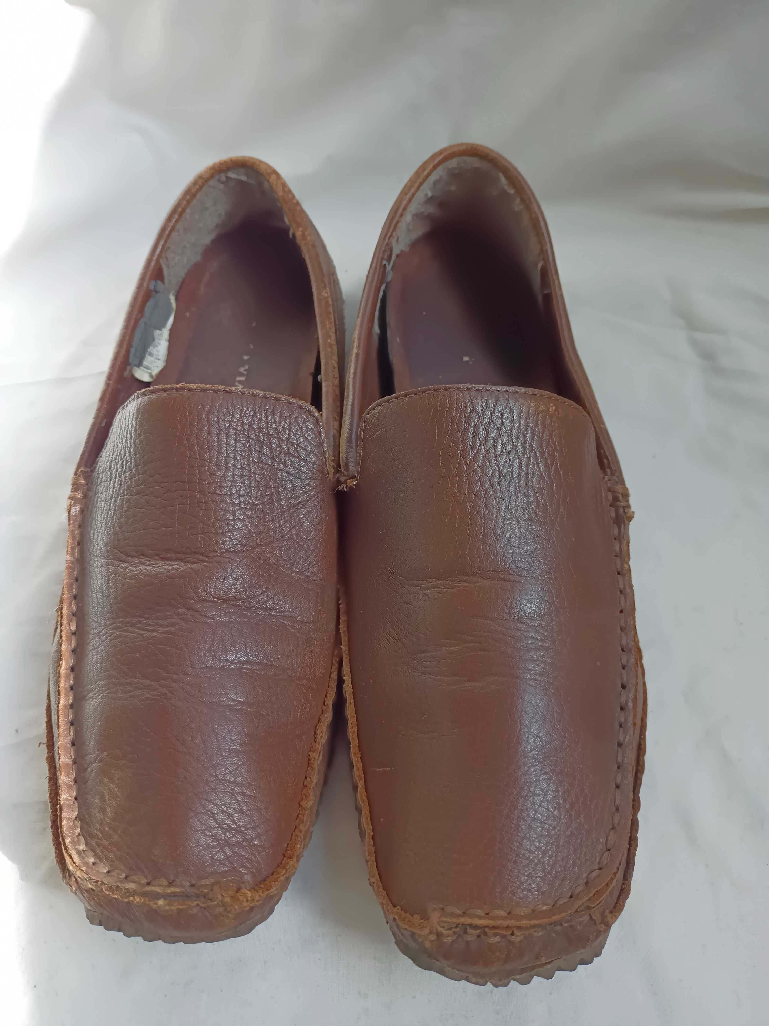 Кожаные туфли, макасины женские р 36