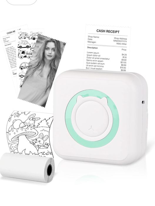 Дитячий термопринтер, портативний  міні принтер, друк без чорнил