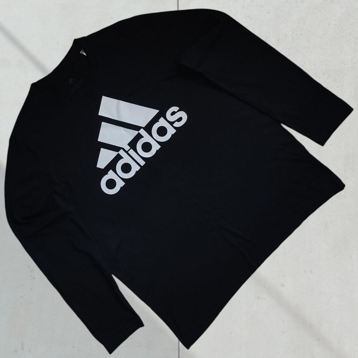 Лонгслів Adidas Essentials big logo black (Розмір L)