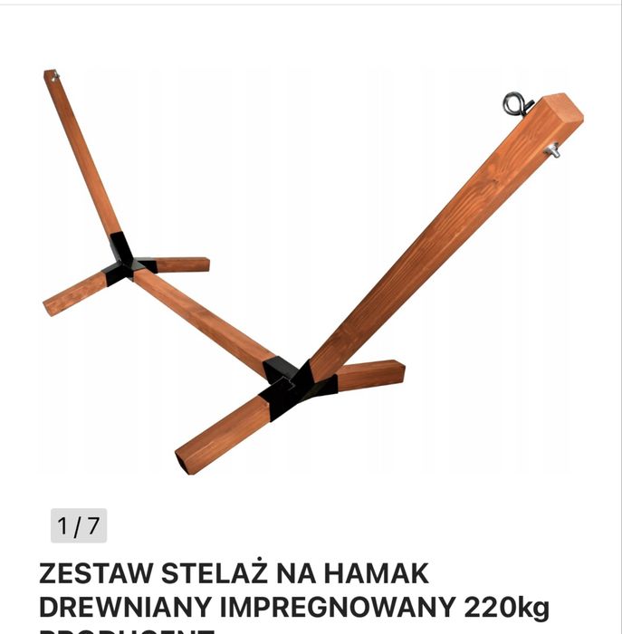 Stelaż drewniany do hamaka 220 kg