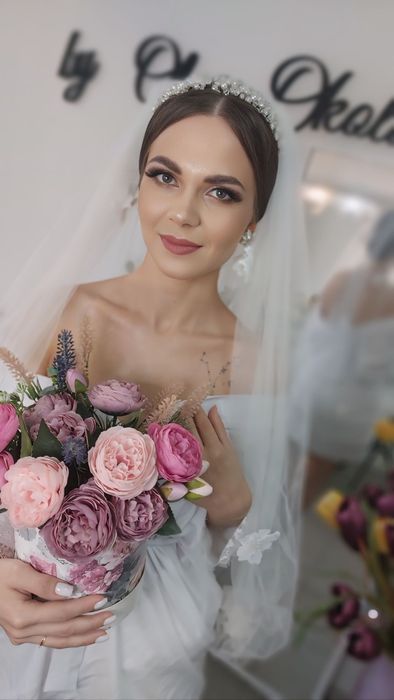 Професійний макіяж,  зачіски, укладки.  Образ нареченої