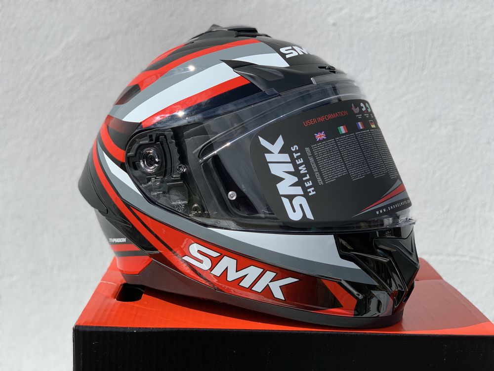 Kask motocyklowy SMK Typhoon rozmiar XS, Blenda, Certyfikat EU!