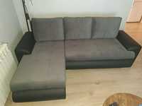 Sofa z funkcja spania fotel i pufa