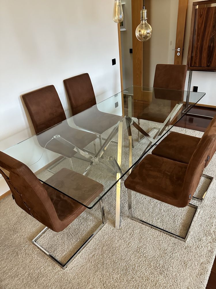 Conjunto de jantar, mesa e cadeiras ANTARTE
