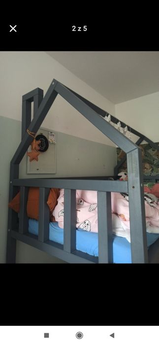 Łóżko piętrowe drewniane