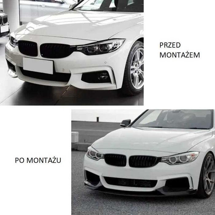 SPLITTER DOKŁADKA zderzaka BMW F32 F33 F36 2014/2020 czarny m sport
