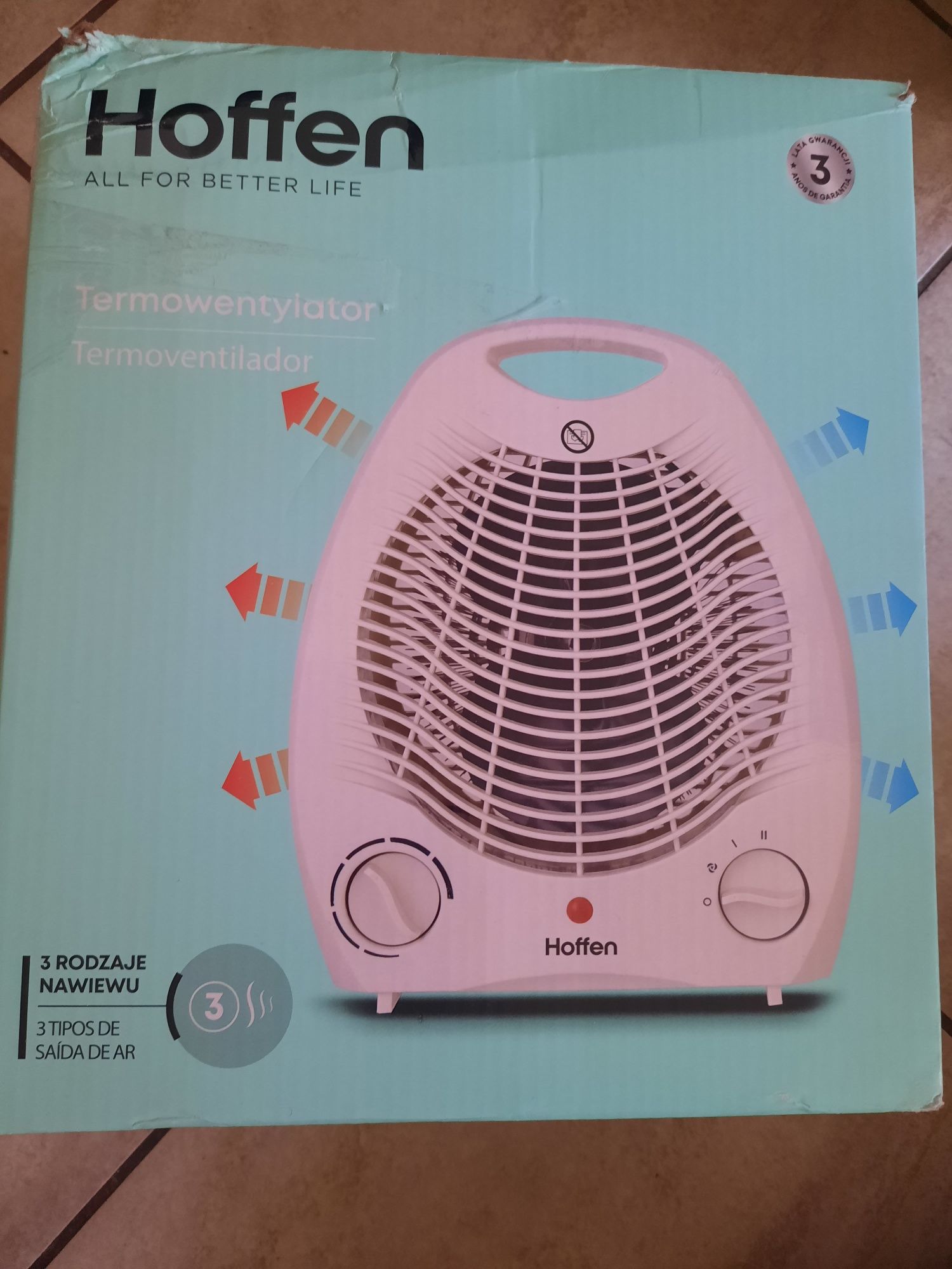 Termowentylator Hoffen nowy bialy