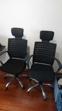 2 Cadeiras de Escritório Preta
