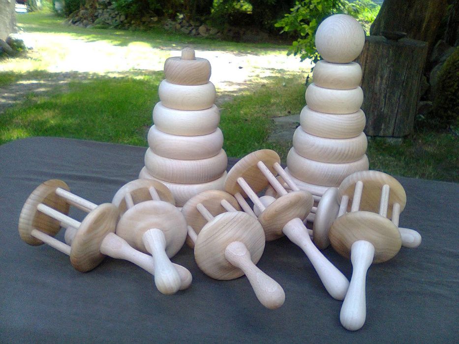 grzechotka drewniana nie malowana