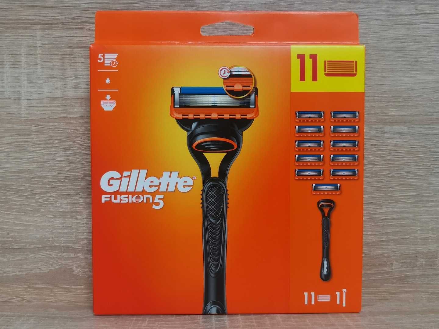 Maszynka do golenia Gillette Fusion 5 + 11 wkładów Stan fabryczny Nowa
