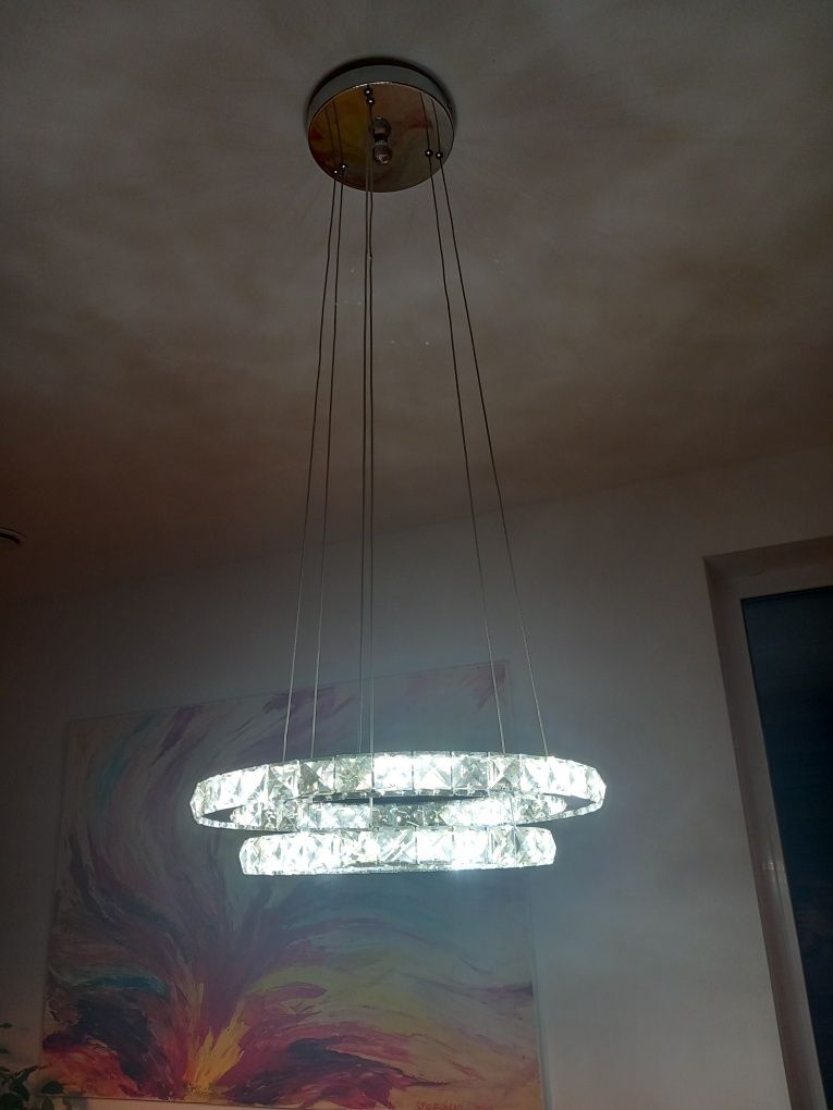Lampa wisząca sufitowa - LED - kryształy