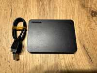 Dysk zewnętrzny Toshiba 1TB USB 2.0 Czarny, stan jak nowy, bez kabla