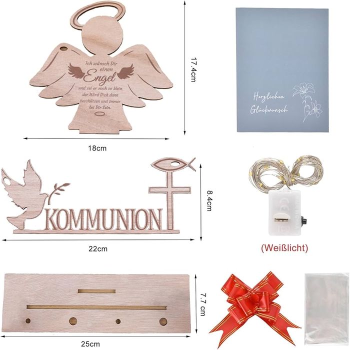 Подарунок на хрестини з отворами для грошей і свічок