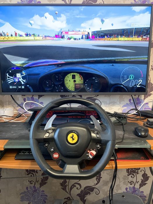 Дротове кермо Thrustmaster T80 Ferrarri 488 GTB Edition PC/PS4 Black