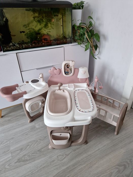 Smoby baby nurse, łóżeczko i wanienka dla lalek