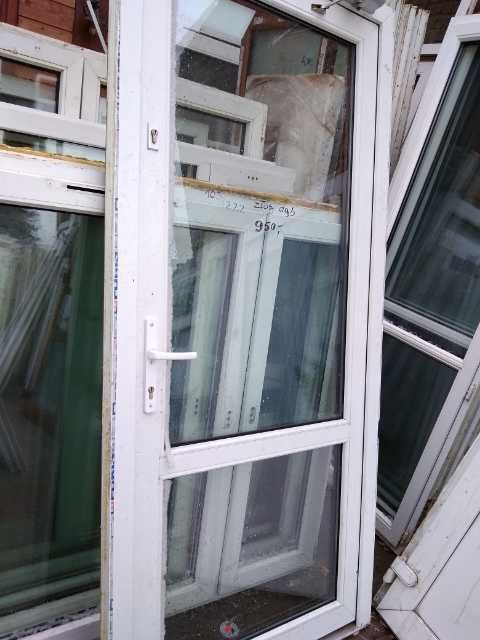 Drzwi wejściowe pcv alu  140/210 cm z dostawką