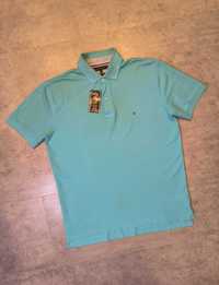 Koszulka Polo Tommy Hilfiger Letnia Niebieska Męska
