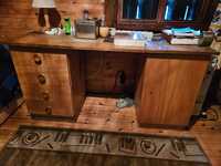 Drewniane stare biurko 140 cm