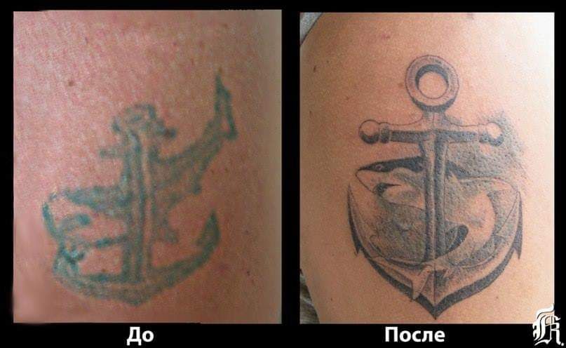 Татуювання, перекриття старих татуювань та шрамів.