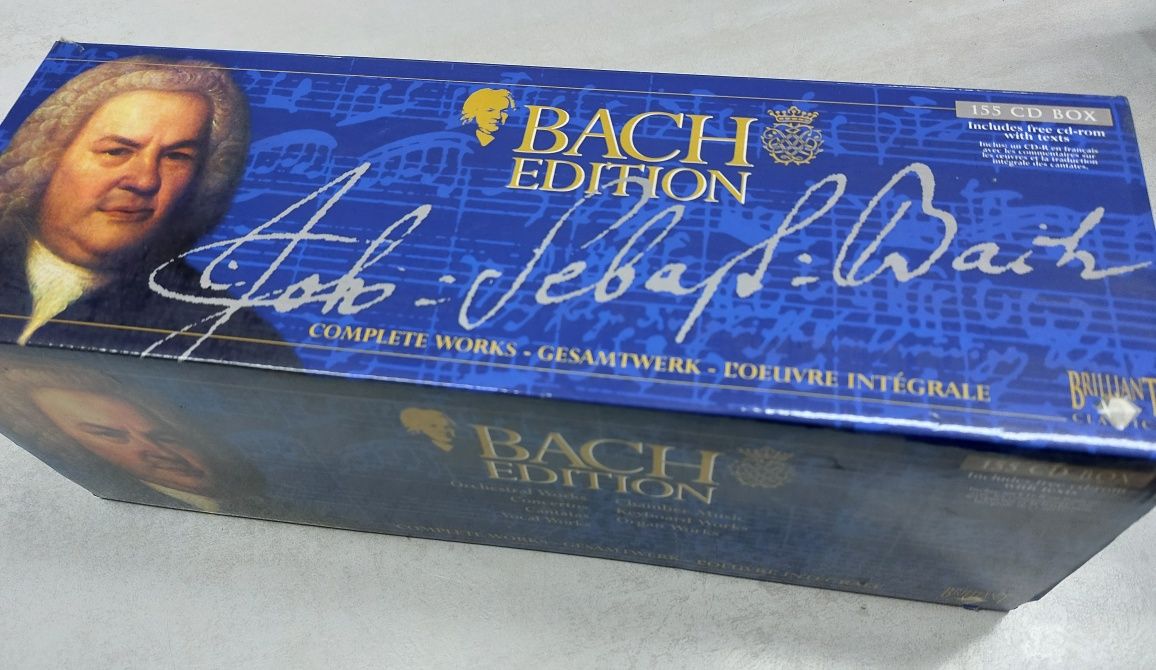 Bach edition. Zestaw 155 płyt Cd. 90 % płyt nieużywanych.
