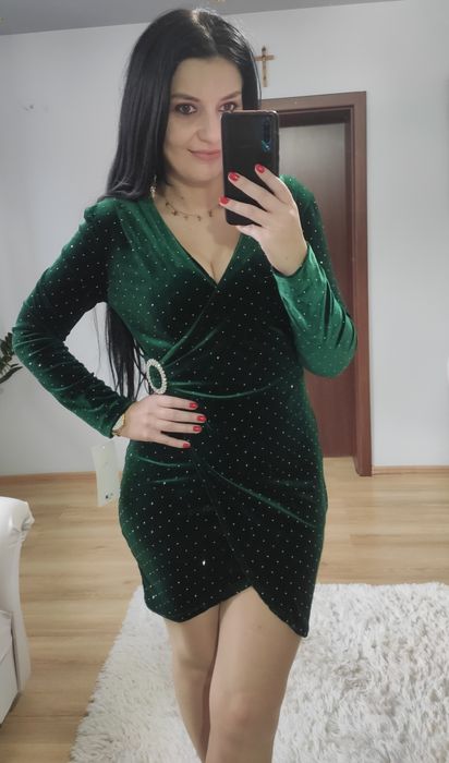 Sukienka welur święta wigilia sylwester Andrzejki