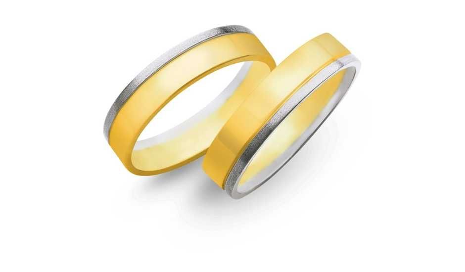 obrączki ślubne z łączonego złota pr. 585