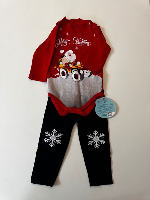 Дитячий новорічний комплект 6-9 міс.