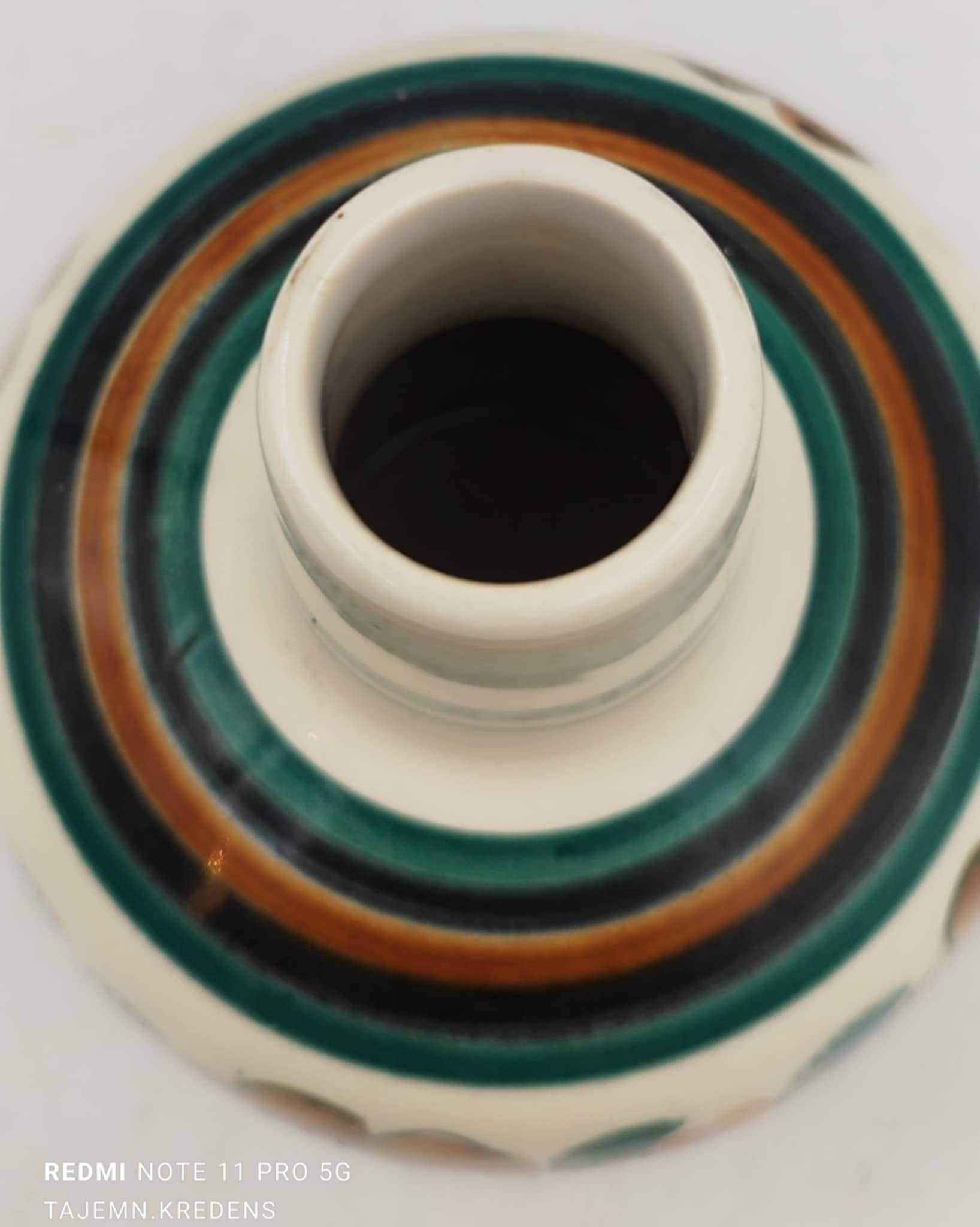 Wazon Fajans Włocławek wzór 1119 vintage retro prl