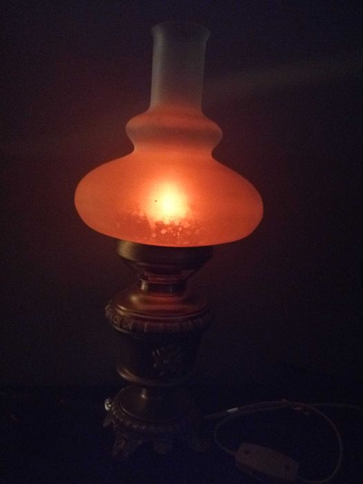 Lampa naftowa piękna imitacja lata 50 XX w
