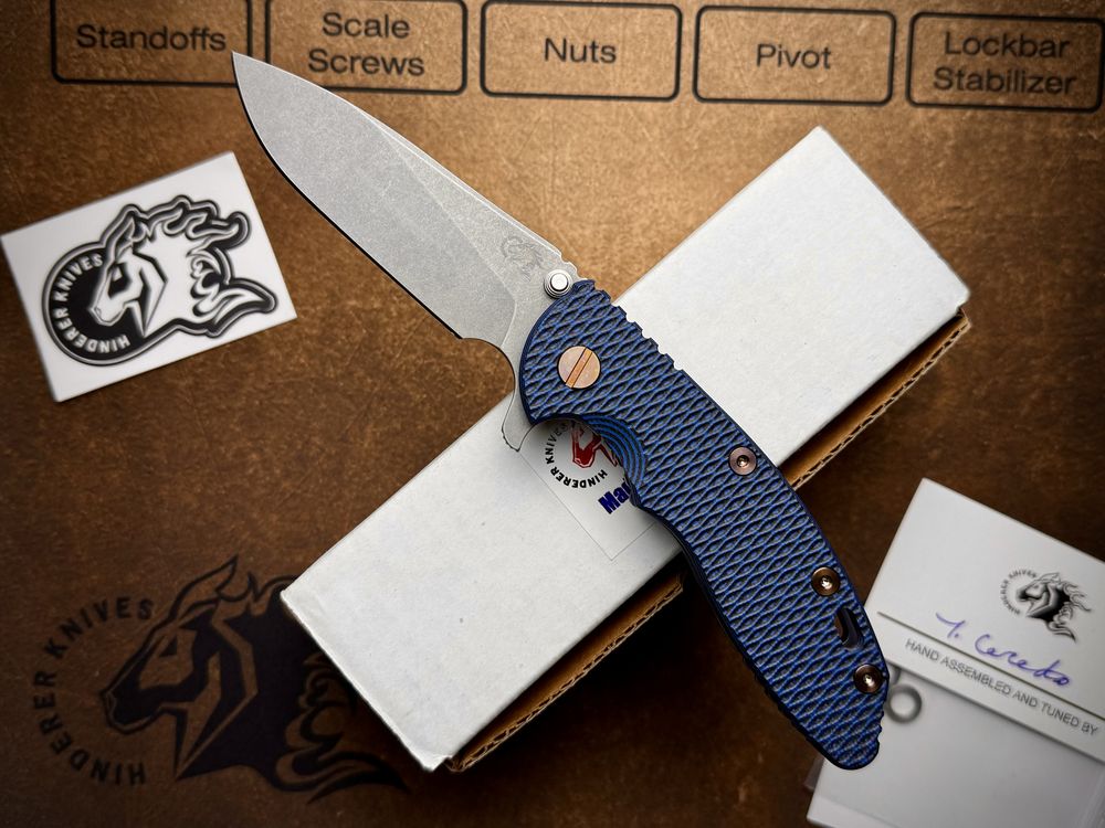 Нож Rick Hinderer XM-18 3.5 Slicer Battle Blue Blue G10 CPM-20CV