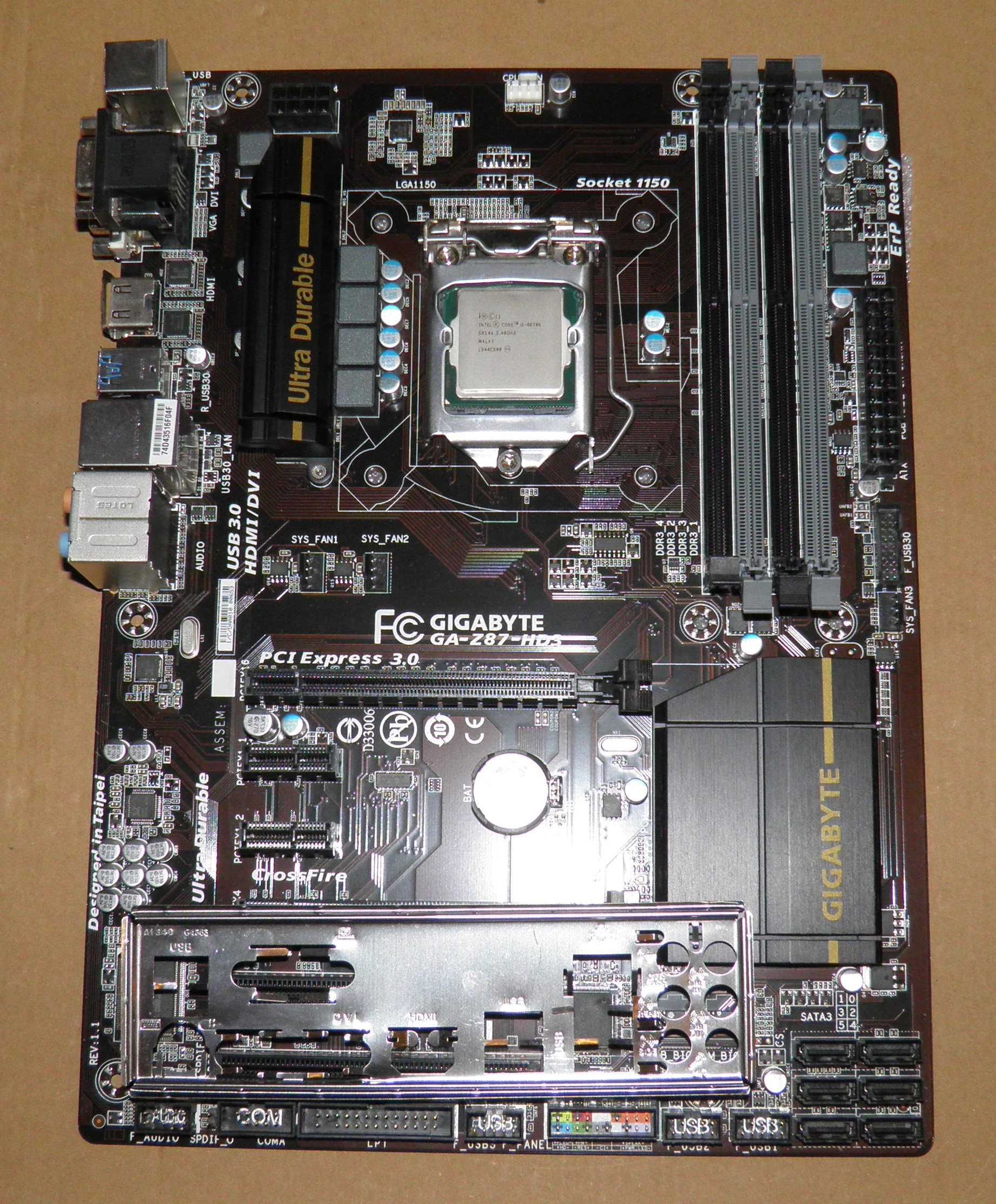 Socket 1150 Комплект Gigabyte GA-Z87-HD3+i5-4670K