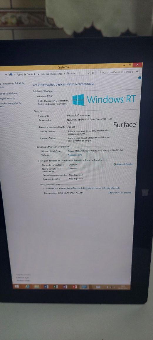 Tablet Windows  RT